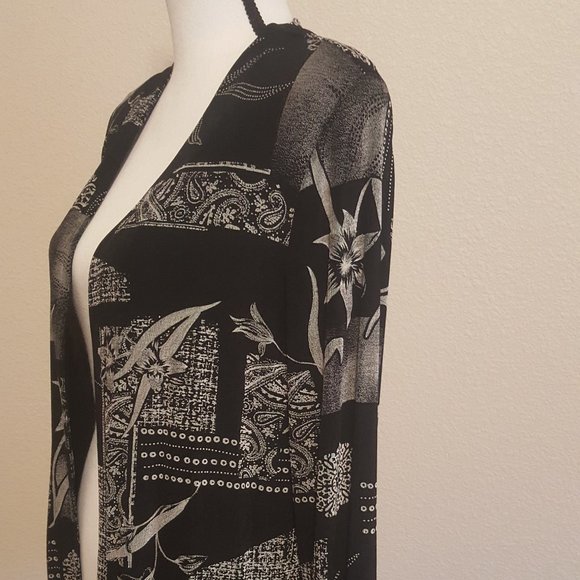 Draper's & Damon's Jackets & Blazers - Light Jacket Sweater Black White Long Sleeve